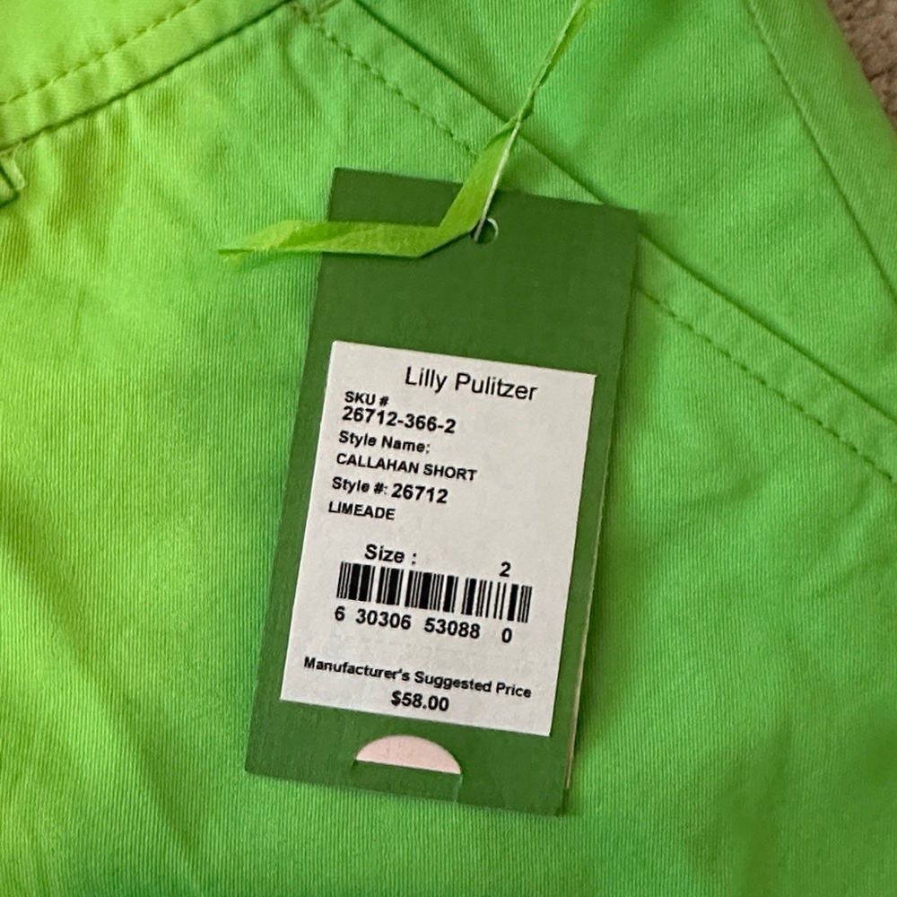 Lilly Pulitzer Vibrant Green Shorts
